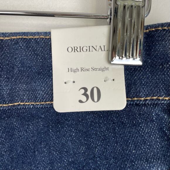 ROLLAβS Original High Rise Straight Jeans Rinse Blue NWT Sz 30 Medium Dark Wash - Picture 7 of 16